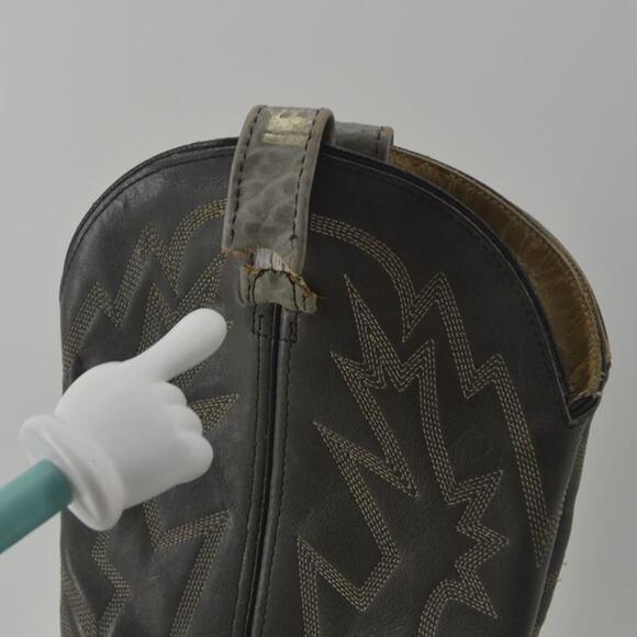 Vintage Stuart McGuire Gray Western Cowboy Boots Size 10 - Picture 10 of 14